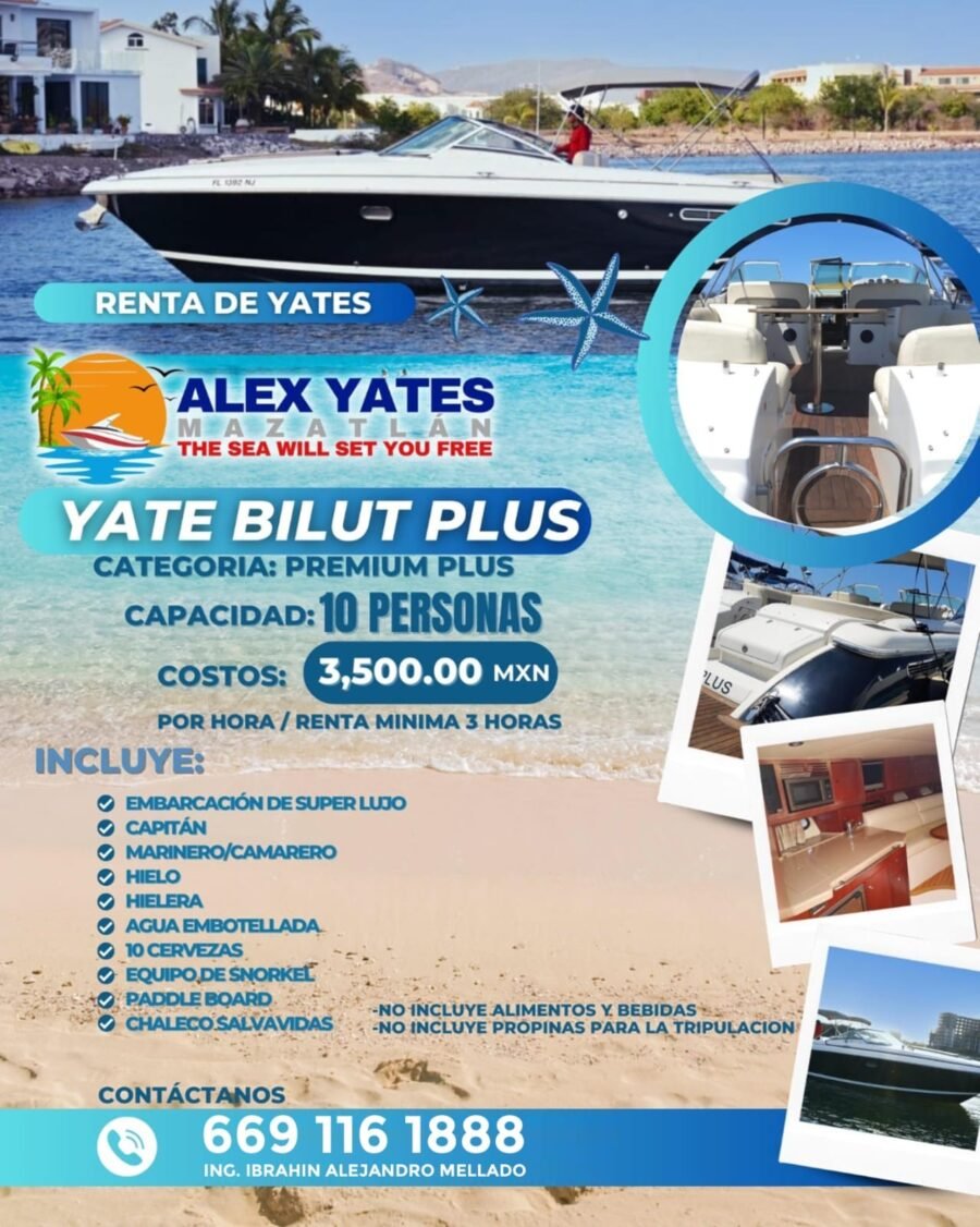 🛥️ YATE ANA BILUT PLUS 👥 Capacidad: 10 personas