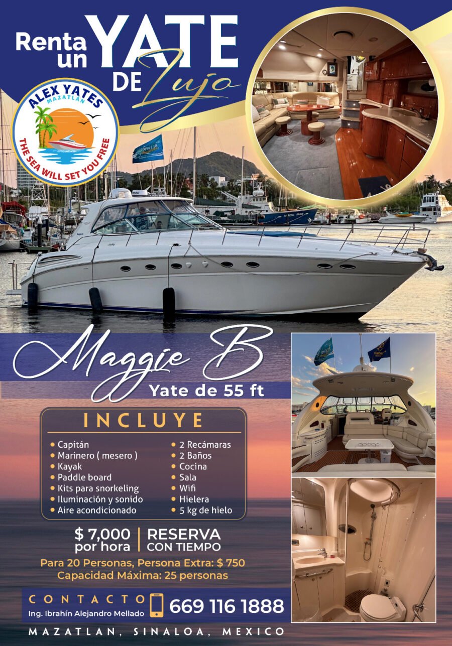 🛥️ YATE MAGGIE B 👥 Capacidad: 25 personas