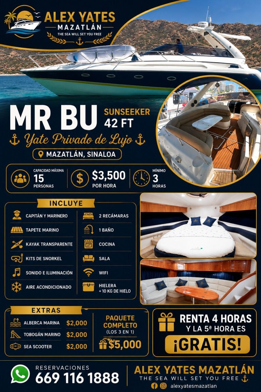 Yate Mr Bu | Hasta 15 personas