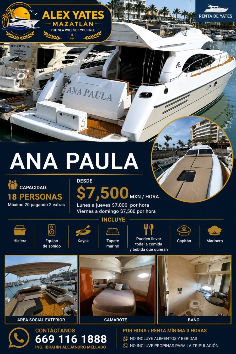 Yate Ana Paula | Hasta 20 personas