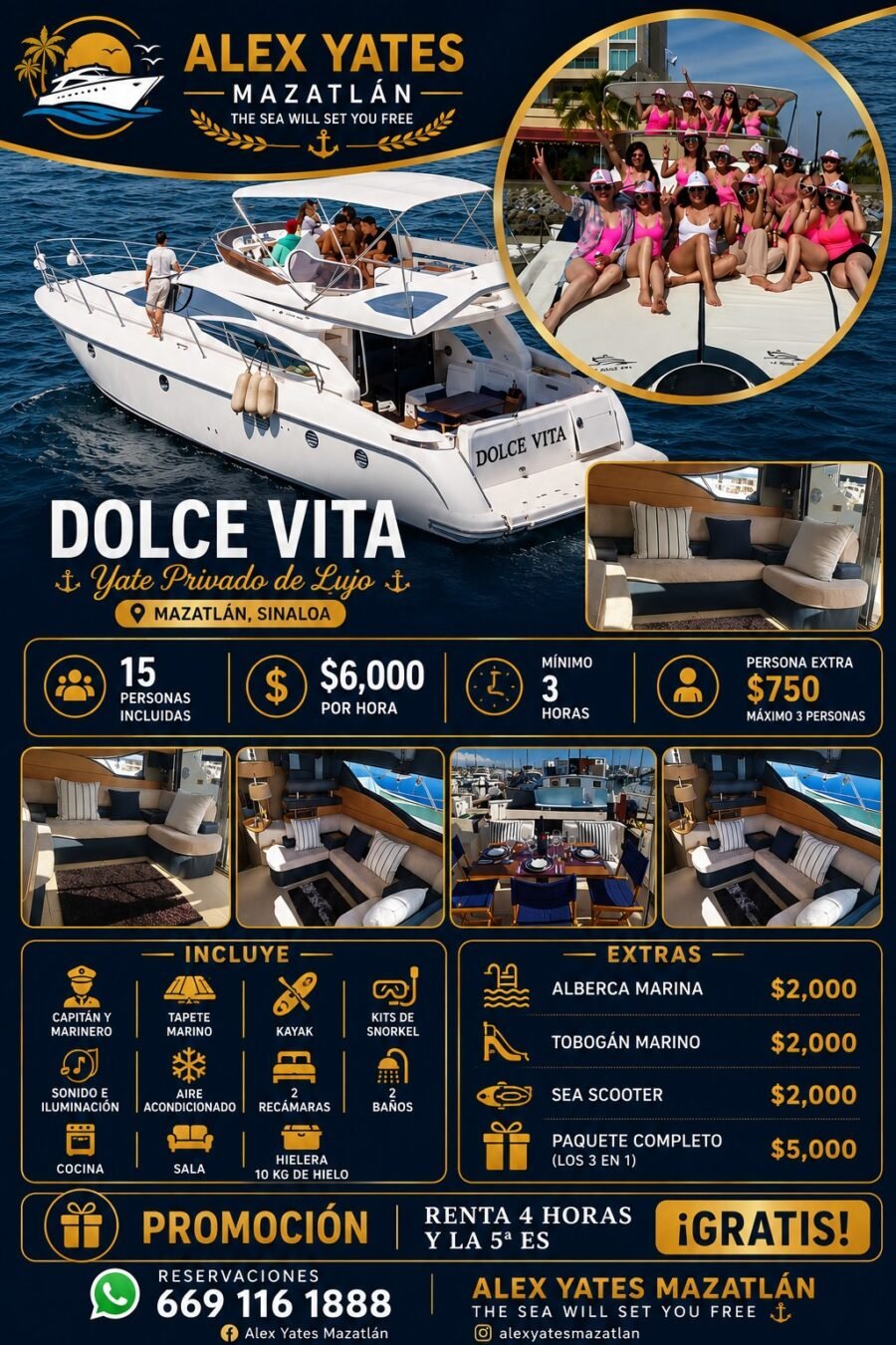 Yate Dolce Vita | Hasta 18 personas